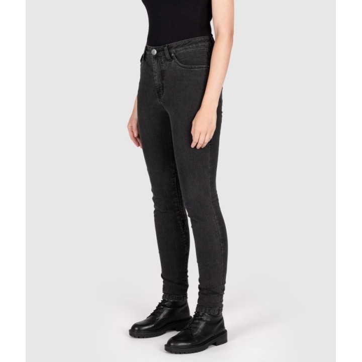 Knox Colton - charcoal - damskie jeansy skinny fit motocyklowe AA