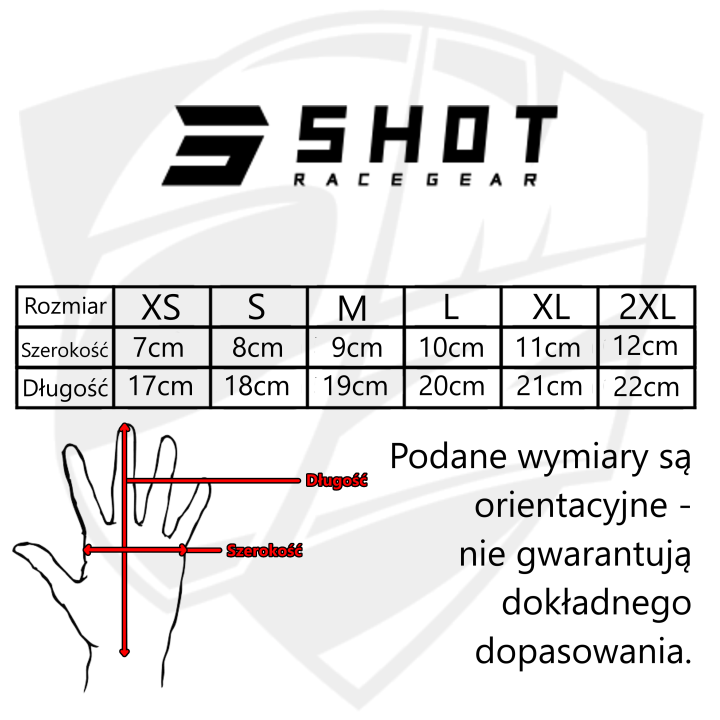 Shot Lite Pro - black - rękawice cross, enduro, ADV, quad