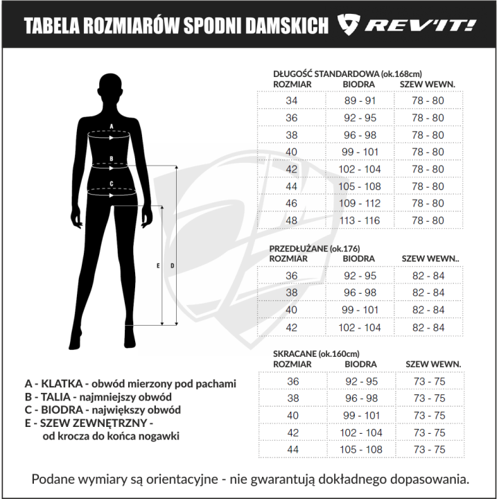 REV'IT! Ellison 2 Ladies - black - damskie legginsy motocyklowe