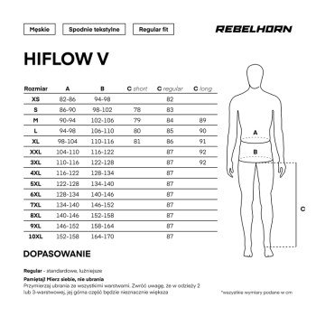 Rebelhorn Hiflow V - black - spodnie tekstylne motocyklowe