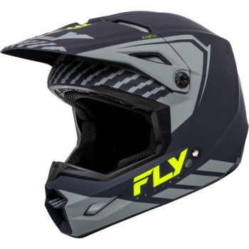 Fly Kinetic Junior - menace grey / fluo - kask crossowy, ATV, motocyklowy