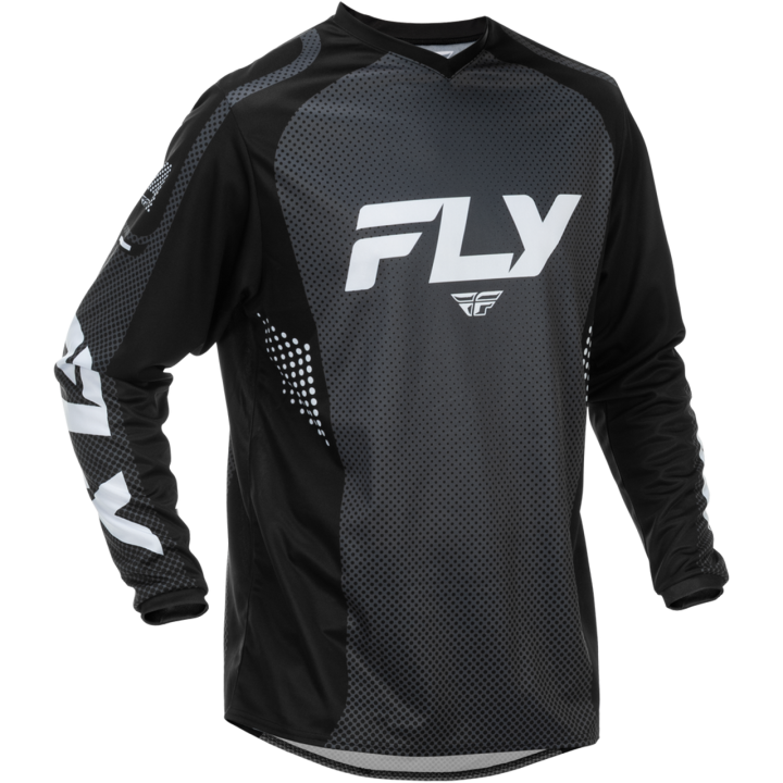 FLY Racing F-16 - black / white - koszulka crossowa, offroadowa, ATV