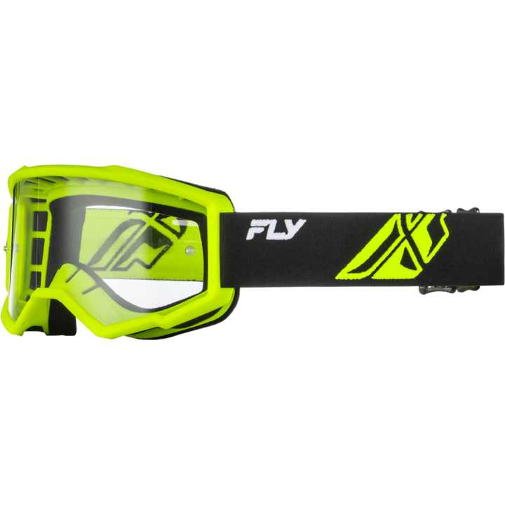 Fly Focus - fluo yellow / black - gogle crossowe, ATV