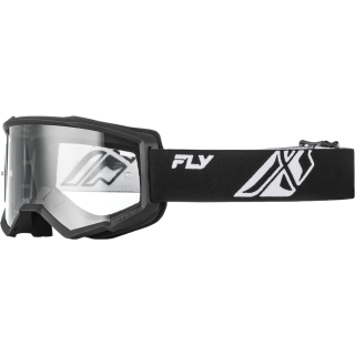 Fly Focus Youth - white / black - dziecięce gogle crossowe, ATV