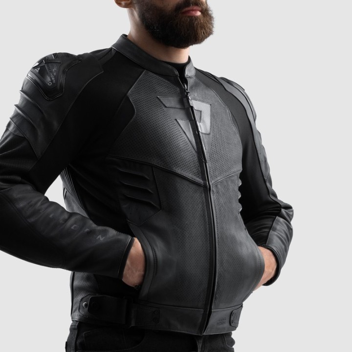Rebelhorn Vandal 2 - Black - skórzana kurtka motocyklowa