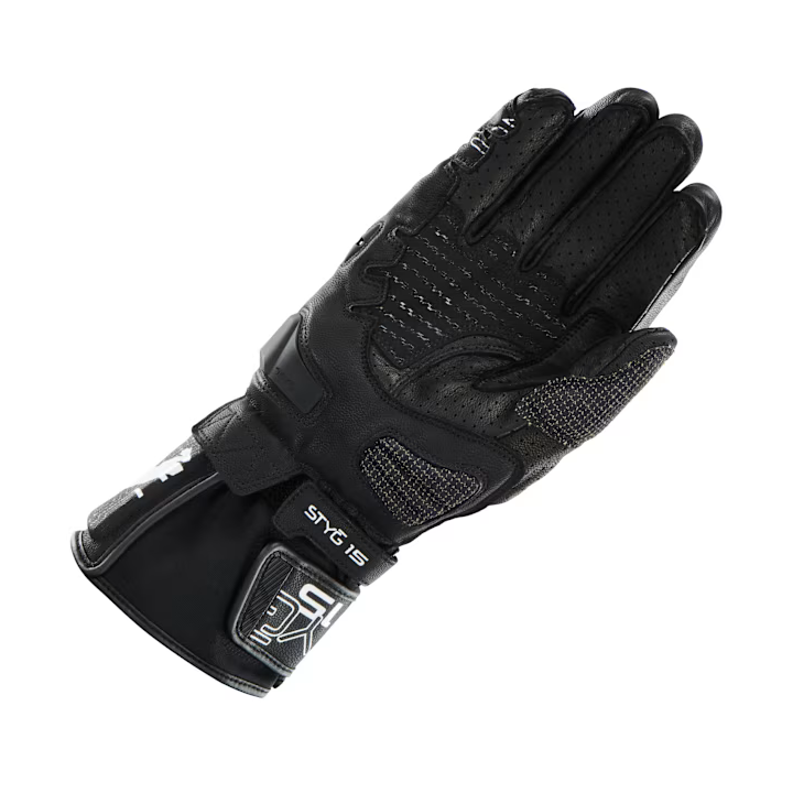 Furygan Styg 15 Vented - black / white - sportowe przewiewne rękawice motocyklowe