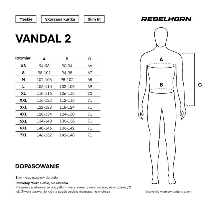 Rebelhorn Vandal 2 - Black - skórzana kurtka motocyklowa
