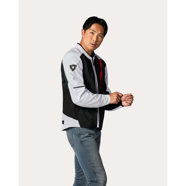 REV'IT! GT-R 4 Air - white/black - letnia kurtka motocyklowa AA