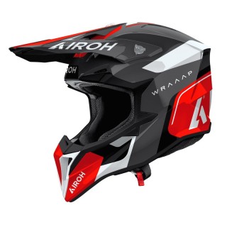 Airoh Wraaap - Conquer Red Gloss - kask crossowy, ATV, motocyklowy