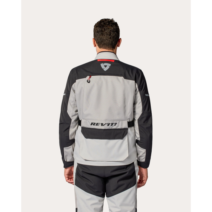 REV'IT! Outback 5 H2O - silver/black - kurtka turystyczna tekstylna motocyklowa