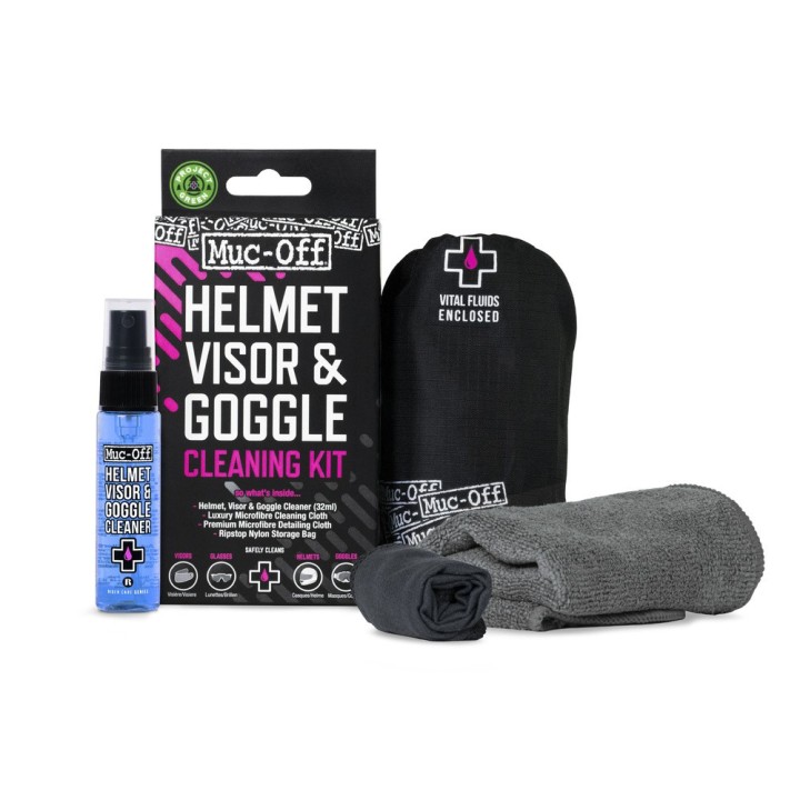 Muc-Off Helmet, Visor & Goggle Cleaning Kit - Zestaw do czyszczenia wizjerów i szybek kasków, gogli i motocykla