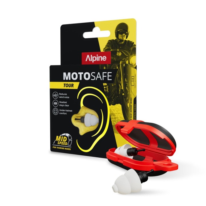 Alpine MotoSafe Tour - motocyklowe zatyczki / stopery do uszu