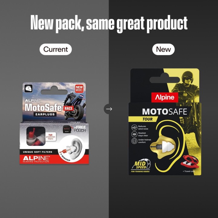 Alpine MotoSafe Tour - motocyklowe zatyczki / stopery do uszu