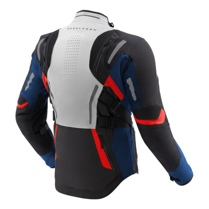 Rebelhorn Hiker IV - grey/blue/red - kurtka turystyczna motocyklowa