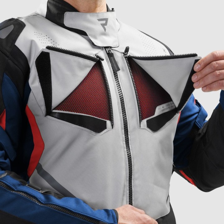 Rebelhorn Hiker IV - grey/blue/red - kurtka turystyczna motocyklowa