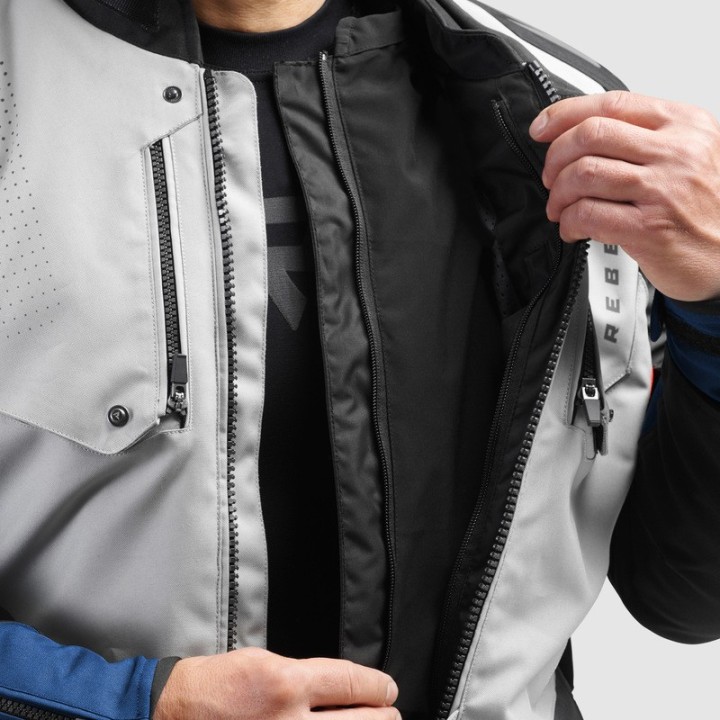 Rebelhorn Hiker IV - grey/blue/red - kurtka turystyczna motocyklowa