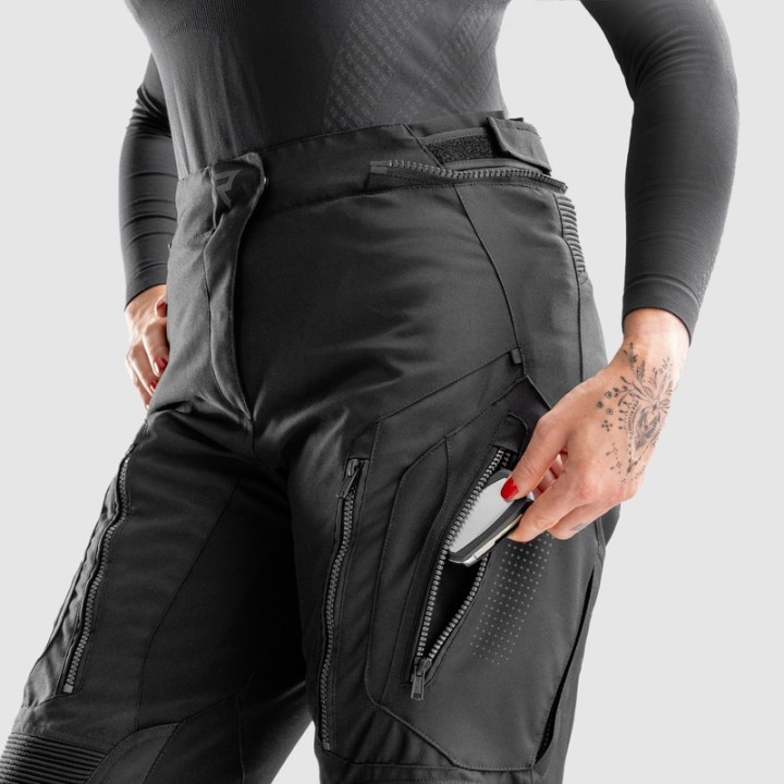 Rebelhorn Hiker IV Women - black - damskie turystyczne spodnie motocyklowe