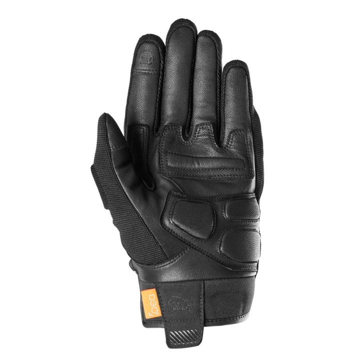 Furygan Jet EVO D3O - black - krótkie rękawice motocyklowe na lato