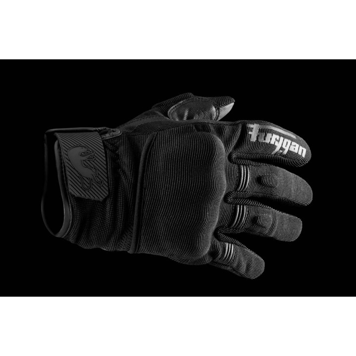 Furygan Jet EVO D3O - black - krótkie rękawice motocyklowe na lato