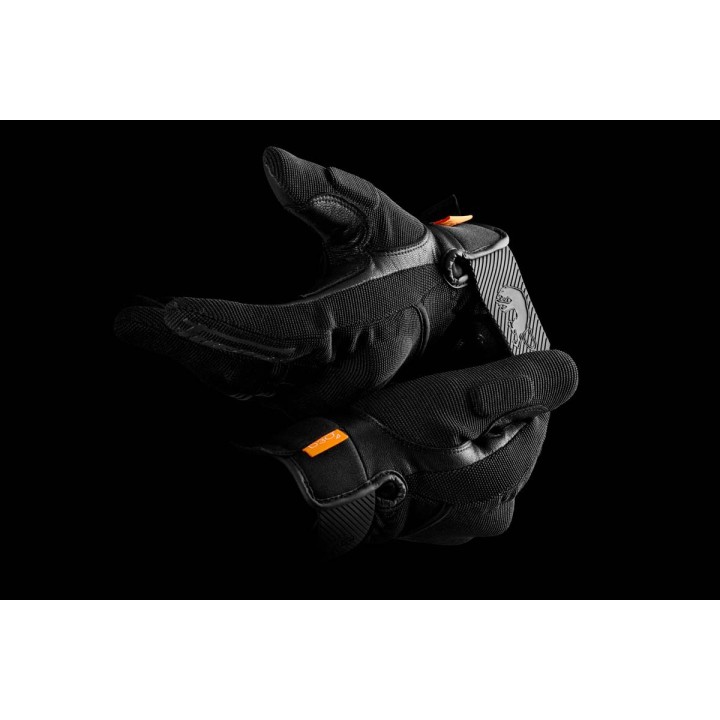 Furygan Jet EVO D3O - black - krótkie rękawice motocyklowe na lato