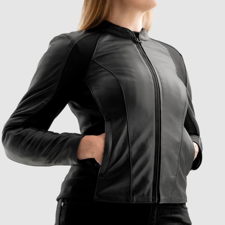 Rebelhorn Siena Women - black - damska skórzana kurtka motocyklowa