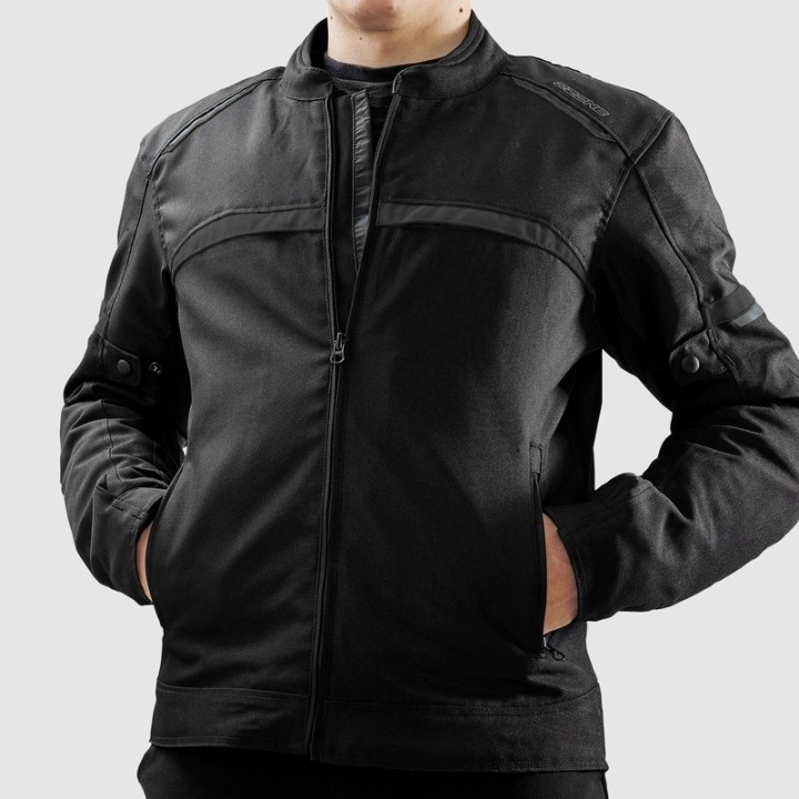 Ozone Neo - black - miejska kurtka motocyklowa z podpinką