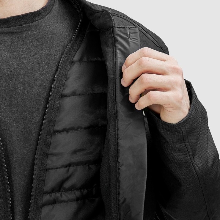 Ozone Neo - black - miejska kurtka motocyklowa z podpinką