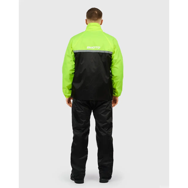 2MOTO RainTour - fluo/black - dwuczęściowy kombinezon przeciwdeszczowy motocyklowy