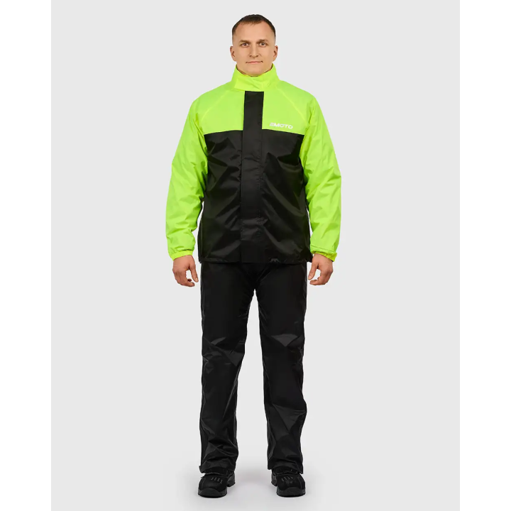 2MOTO RainTour - fluo/black - dwuczęściowy kombinezon przeciwdeszczowy motocyklowy