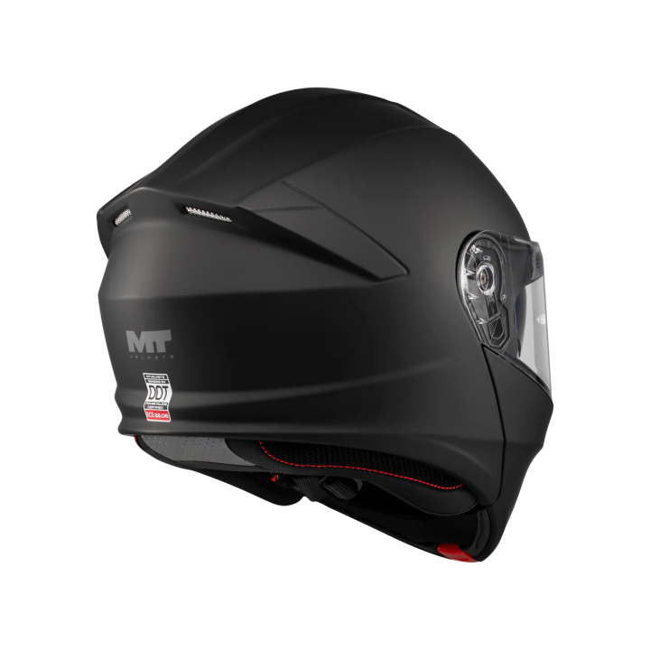 MT Genesis SV - pure black matt - kask motocyklowy szczękowy