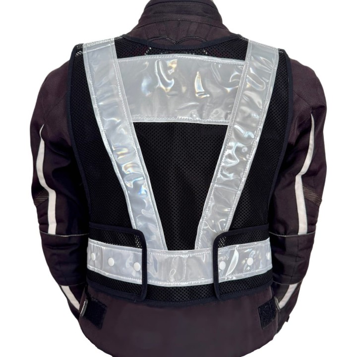 Neon Pink Riders - rozmiar L - kamizelka odblaskowa srebrna unisex