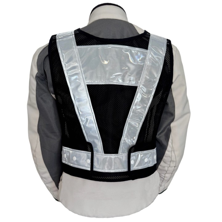 Neon Pink Riders - rozmiar L - kamizelka odblaskowa srebrna unisex