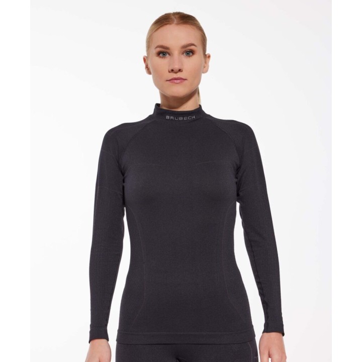 Brubeck Cooler - black - letnia damska koszulka termoaktywna motocyklowa / trekkingowa / turystyczna / sportowa
