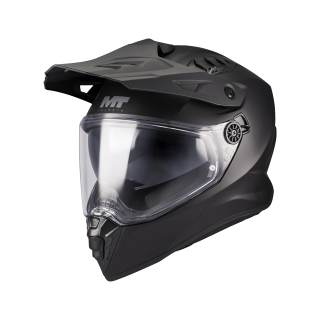 MT Track SV - Pure black matt - kask motocyklowy ADV z blendą