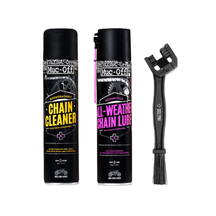 Muc-Off Motorcycle Chain Care Kit - zestaw do czyszczenia łańcucha motocyklowego