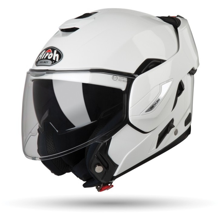 Airoh Rev 19 - white gloss - kask szczękowy turystyczny motocyklowy
