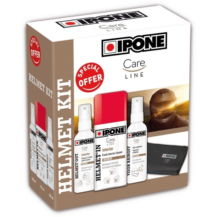 IPONE Helmet Kit - zestaw do pielęgnacji kasku motocyklowego, prezent dla motocyklisty