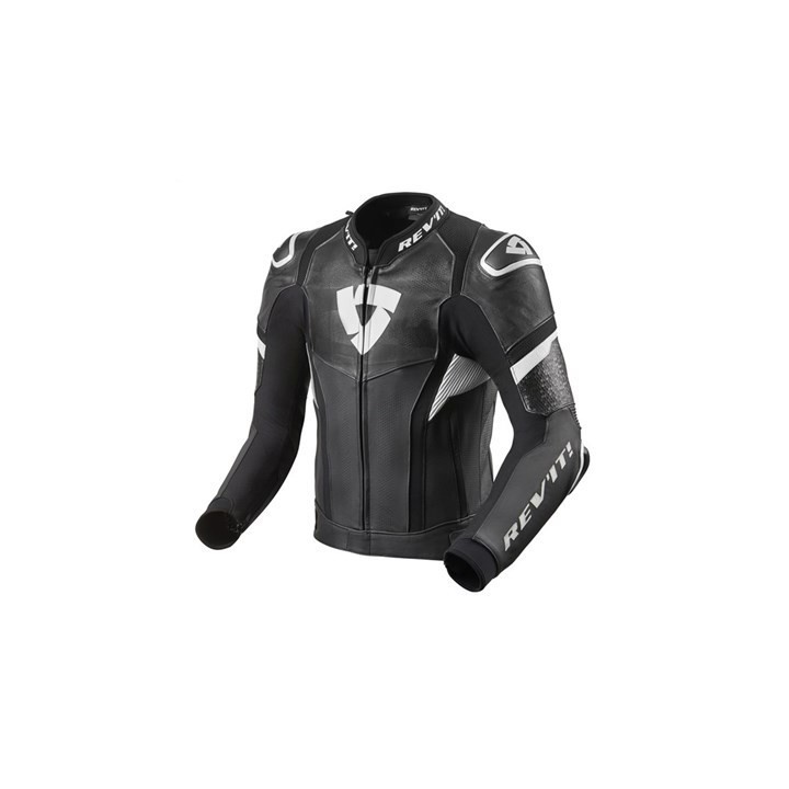 REV'IT! Hyperspeed Pro - black/white - sportowa kurtka skórzana