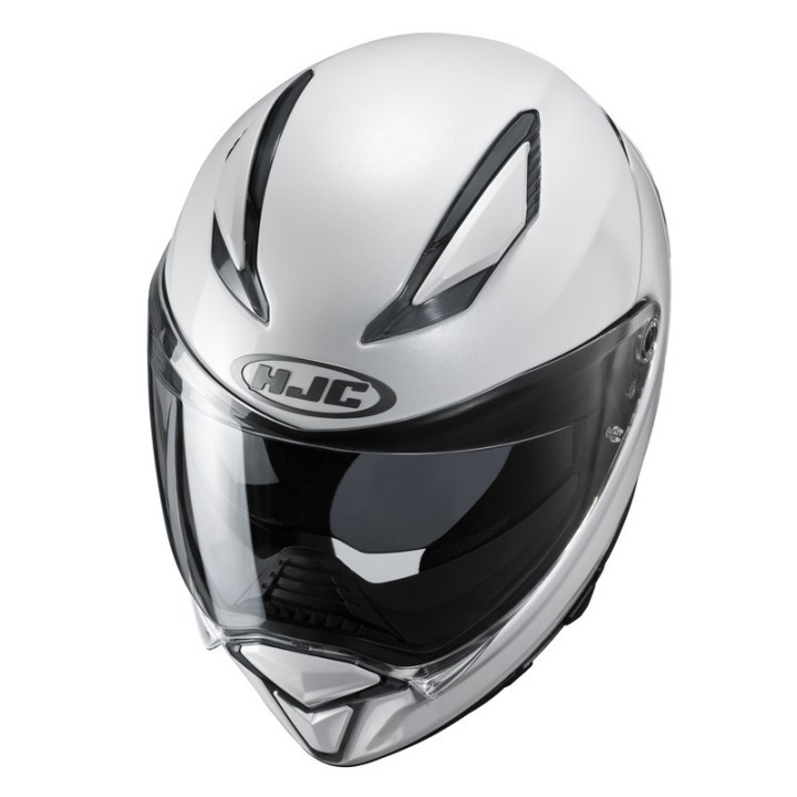 HJC F70 - Pearl white - Kask integralny motocyklowy z blendą biały włókno szklane